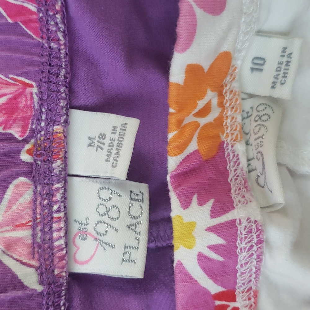 Floral and Butterfly Print Skirts With Liner Girl's Size 10 - Picture 2 of 14